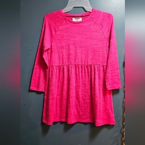 NWOT Old Navy Vibrant Pink Long Sleeve Dress
